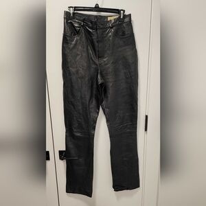 Rem Garson Black Leather Pants